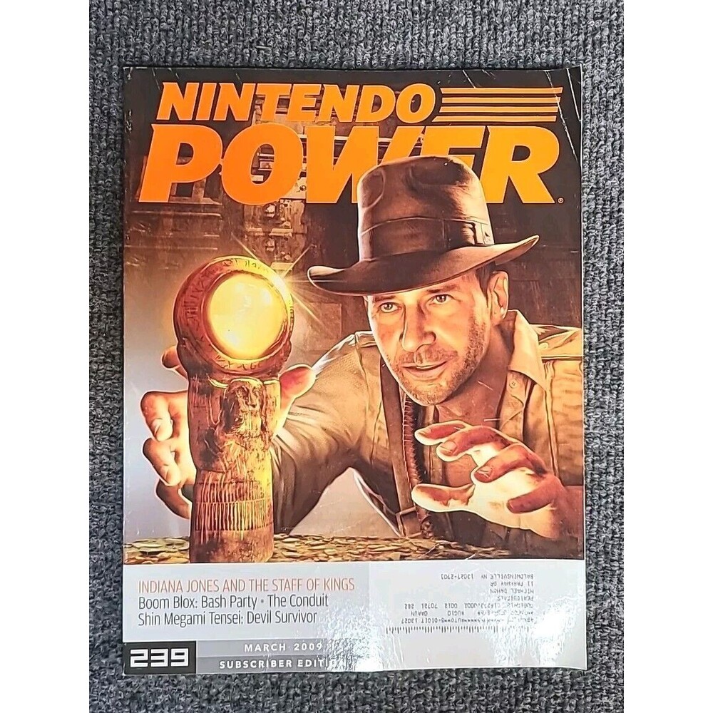 Nintendo Power magazine Indiana Jones Staff Kings 239 Subscriber Ed March 2009